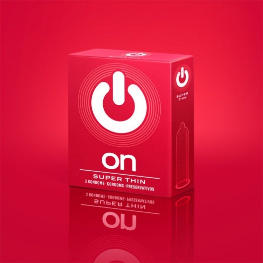 Супертонкие презервативы ON) Super Thin - 3 шт. - ON) - купить с доставкой в Ногинске