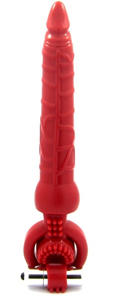 Красная вибронасадка с анальным стимулятором - ToyFa - в Ногинске купить с доставкой