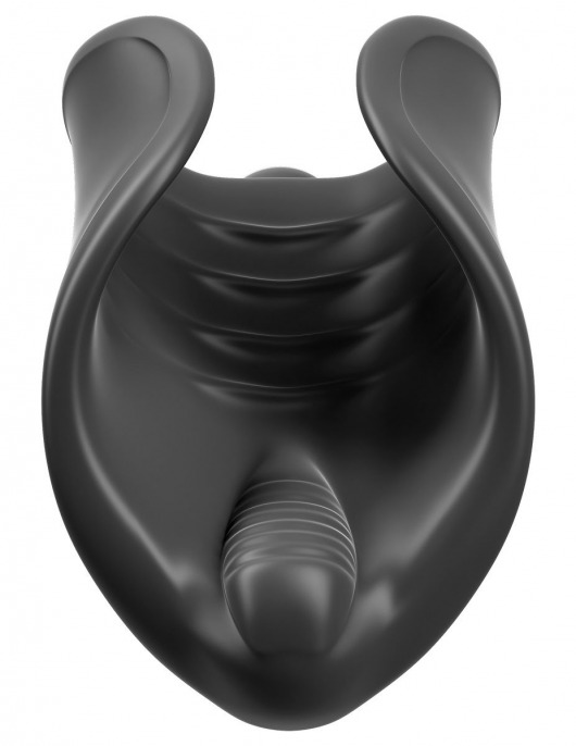 Чёрный мастурбатор Vibrating Silicone Stimulator с вибрацией - Pipedream - в Ногинске купить с доставкой