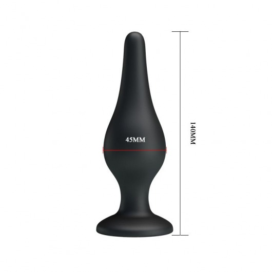 Анальная пробка на присоске среднего размера Sensitive Prostate Plug - 14 см. - Baile
