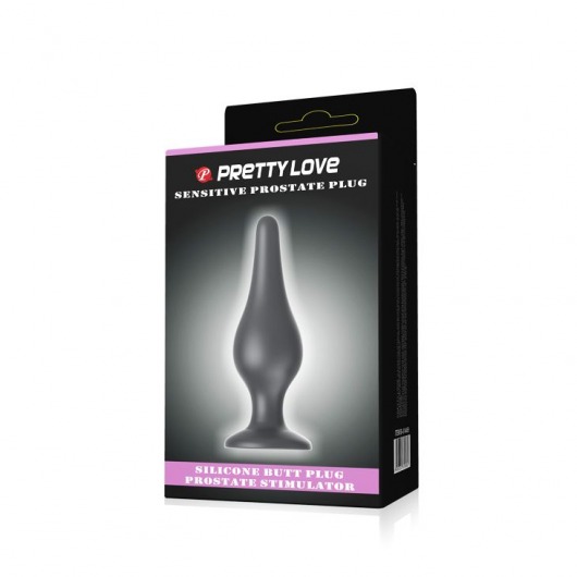 Анальная пробка на присоске среднего размера Sensitive Prostate Plug - 14 см. - Baile