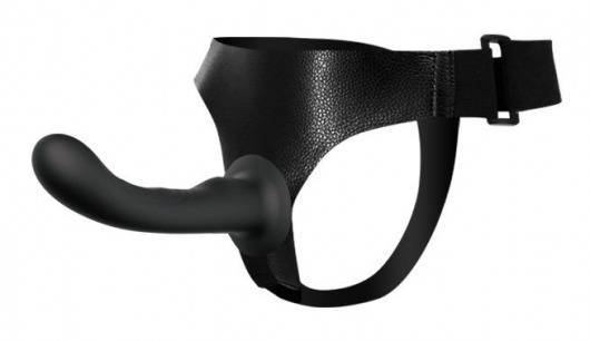 Страпон с изогнутой головкой Ultra Harness Curvy Dildo - 15,8 см. - Baile - купить с доставкой в Ногинске