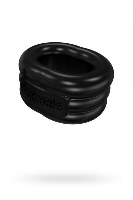 Чёрное эрекционное виброкольцо Stretch - Bathmate - в Ногинске купить с доставкой