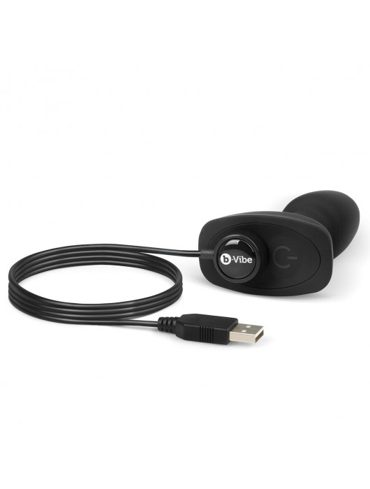 Чёрная анальная пробка с римминг-эффектом RIMMING PETITE - 12,4 см. - b-Vibe