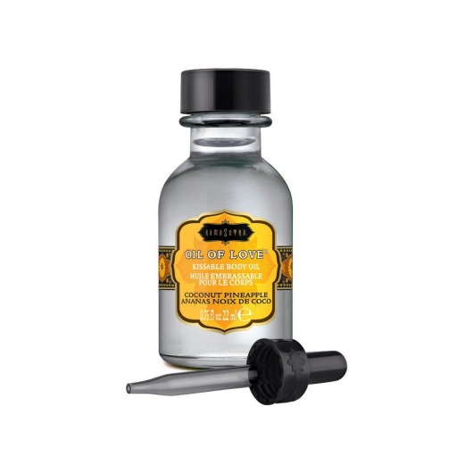 Масло для ласк с ароматом кокоса и ананаса Oil of Love Coconut Pineapple - 22 мл. - Kama Sutra - купить с доставкой в Ногинске