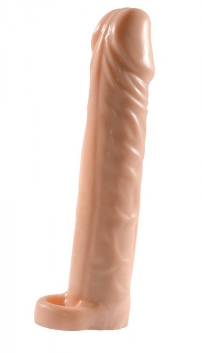Телесная насадка-удлинитель Extension sleeve с подхватом - 17 см. - Sitabella - в Ногинске купить с доставкой