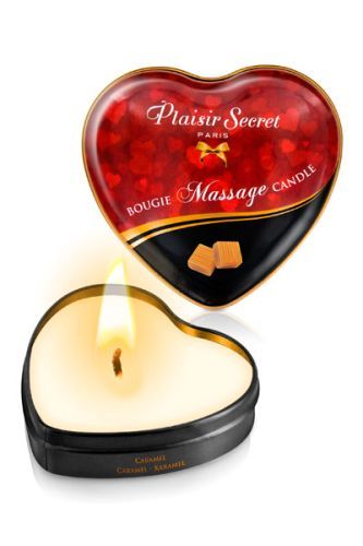 Массажная свеча с ароматом карамели Bougie Massage Candle - 35 мл. - Plaisir Secret - купить с доставкой в Ногинске