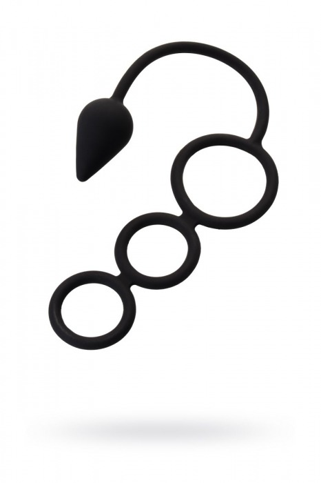 Тройное эрекционное кольцо с анальным хвостом Drop S-size - Erotist Adult Toys - в Ногинске купить с доставкой
