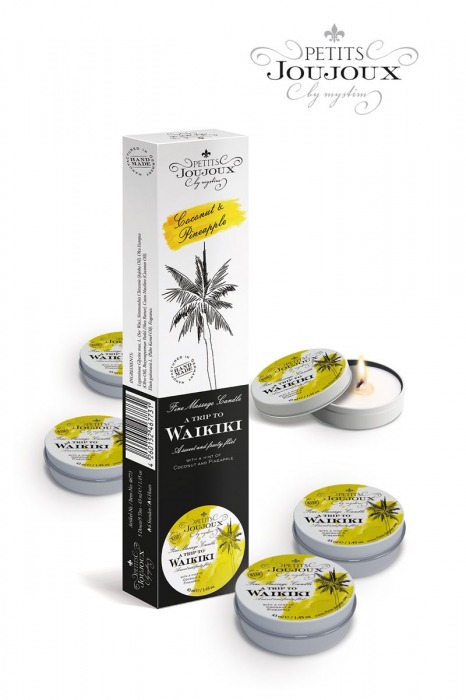 Набор из 5 свечей Petits Joujoux Waikiki Beach с ароматом кокоса и ананаса - MyStim - купить с доставкой в Ногинске