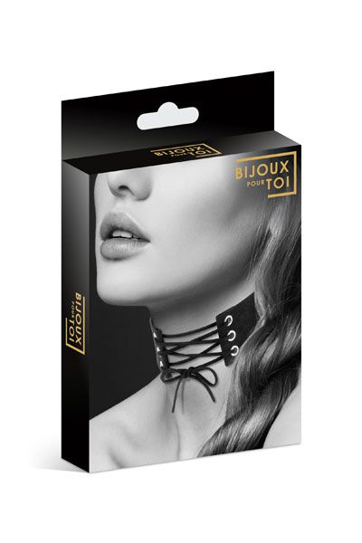 Оригинальный ошейник-чокер со шнуровкой - Bijoux Pour Toi - купить с доставкой в Ногинске