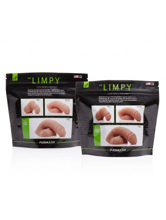 Мягкий имитатор пениса Fleshton Limpy среднего размера - 17 см. - Fleshlight - купить с доставкой в Ногинске