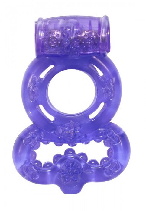 Фиолетовое эрекционное кольцо Rings Treadle с подхватом - Lola Games - в Ногинске купить с доставкой
