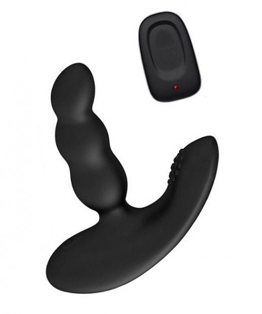 Черный силиконовый стимулятор простаты Levett Nitoc с пультом ДУ - Levett - в Ногинске купить с доставкой