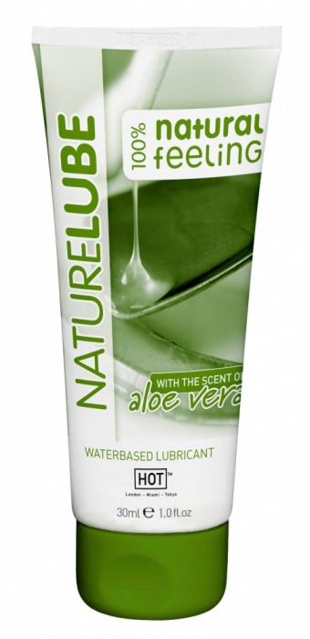 Смазка на водной основе с алоэ вера Nature Lube - 30 мл. - HOT - купить с доставкой в Ногинске