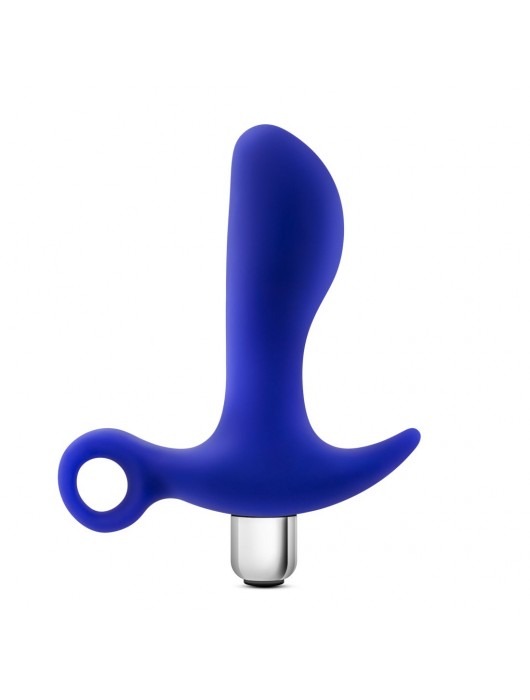 Синий стимулятор простаты с ручкой-кольцом Performance Prostimulator 02 - Blush Novelties - в Ногинске купить с доставкой