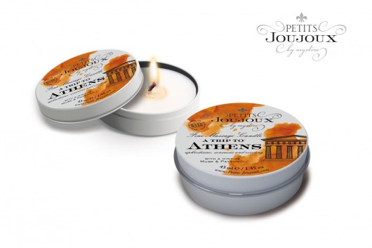 Массажная свеча Petits Joujoux Athens с ароматом муската и пачули - 33 гр. - MyStim - купить с доставкой в Ногинске