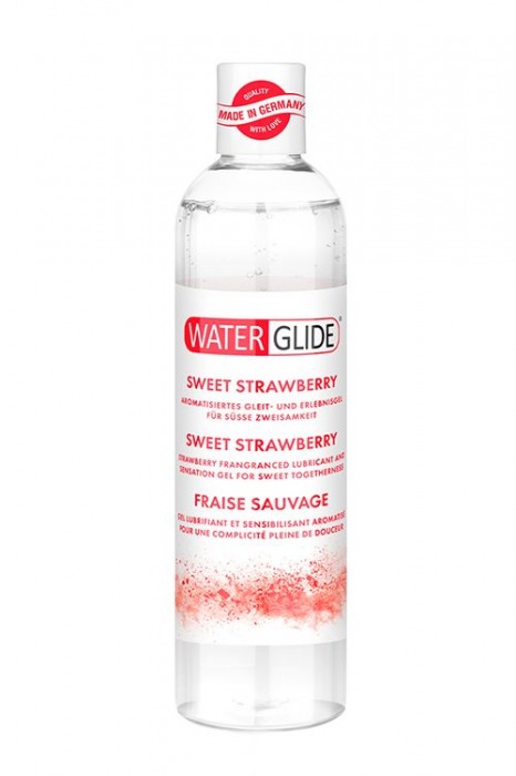Лубрикант на водной основе с ароматом клубники SWEET STRAWBERRY - 300 мл. - Waterglide - купить с доставкой в Ногинске