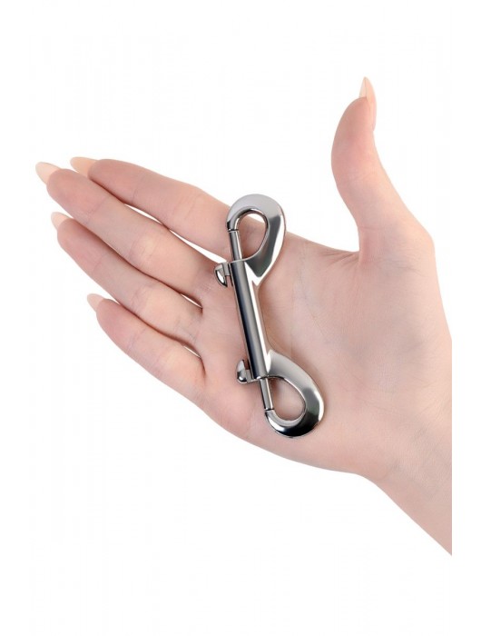 Серебристый двухсторонний карабин TOYFA Metal - ToyFa - купить с доставкой в Ногинске