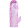 Розовая гелевая насадка с клиторальным отростком - 13,5 см. - Toyfa Basic - в Ногинске купить с доставкой Розовая гелевая насадка с клиторальным отростком - 13,5 см. - Toyfa Basic - в Ногинске купить с доставкой