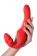 Красный безремневой страпон с вибрацией - ToyFa - купить с доставкой в Ногинске