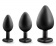 Набор черных анальных пробок с красным кристаллом-сердечком Bling Plugs Training Kit - Blush Novelties - купить с доставкой в Ногинске Набор черных анальных пробок с красным кристаллом-сердечком Bling Plugs Training Kit - Blush Novelties - купить с доставкой в Ногинске