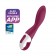 Малиновый вибромассажер для стимуляции G-точки Heated Thrill - 20,6 см. - Satisfyer купить в Ногинске с доставкой в Orgasmix.ru Малиновый вибромассажер для стимуляции G-точки Heated Thrill - 20,6 см. - Satisfyer