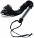 Черный мини-флоггер с резиновыми хвостами - 26 см. - ToyFa - купить с доставкой в Ногинске