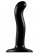 Черный фаллоимитатор-насадка Strap-On-Me P G spot Dildo size S - 16,4 см. - Strap-on-me - купить с доставкой в Ногинске