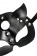 Черная кожаная рельефная маска кошки - Pecado - купить с доставкой в Ногинске