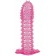 Гелевая розовая насадка с шипами - 12 см. - Toyfa Basic - в Ногинске купить с доставкой Гелевая розовая насадка с шипами - 12 см. - Toyfa Basic - в Ногинске купить с доставкой