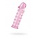 Гелевая розовая насадка на фаллос с шипами - 12 см. - Toyfa Basic - в Ногинске купить с доставкой