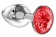 Малая серебристая анальная пробка Diamond Red Sparkle Small с красным кристаллом - 7 см. - Lola Games - купить с доставкой в Ногинске